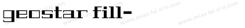 geostar fill字体转换
